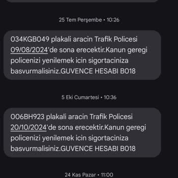 Aracım Yokken Güvencehsb'den Sürekli Mesaj Alıyorum, Kişisel Bilgilerim Riskte