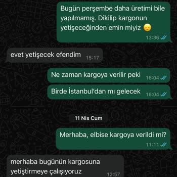 Siparişim Zamanında Teslim Edilmedi Ve Ürün Kalitesizdi