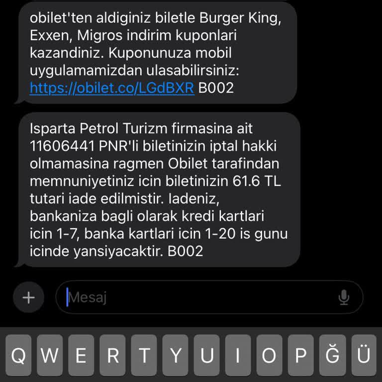 Bilet İptalinde Yetersiz İade Ve Ulaşılamayan Müşteri Hizmetleri