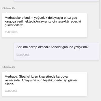 Anneler Günü Siparişim Son Gün İptal Edildi, Müşteri Hizmeti Yetersiz Kaldı