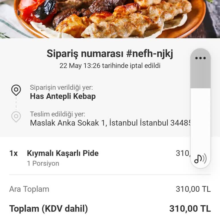 Yemeksepeti Teslim Edilmeyen Sipariş Ve İptal Sonrası Mağduriyet