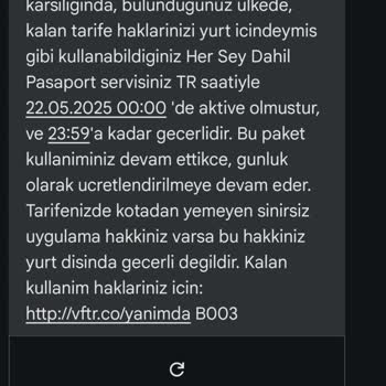 Ücretsiz Denilen İnternet Paketi Sonrası Haksız Ücretlendirme Mağduriyeti