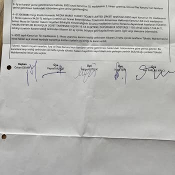 Media Markt Garanti Sürecinde Müşteri Mağduriyeti Ve Yasal Karara Uyulmaması
