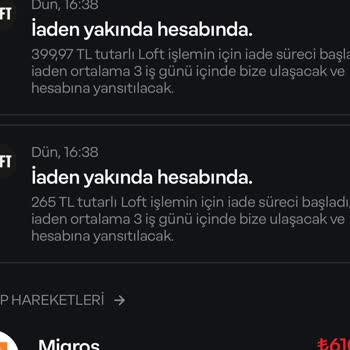 İade Ücretimin Gecikmesi Ve Yetersiz Müşteri Desteği