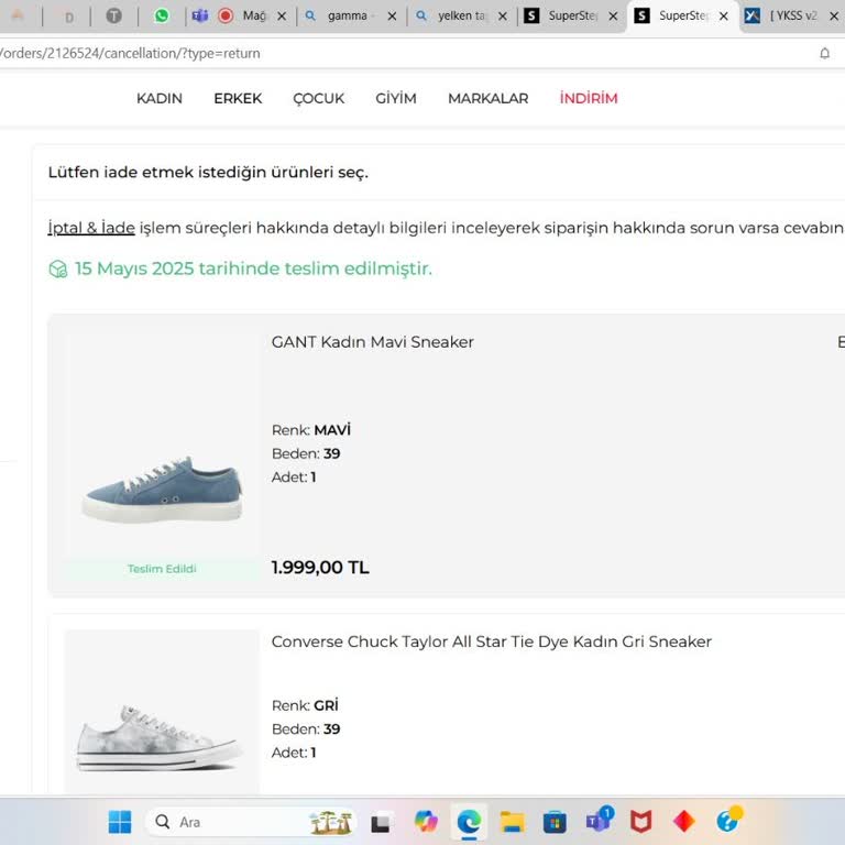 İade Yapamıyorum Ve Müşteri Hizmetlerine Ulaşamıyorum