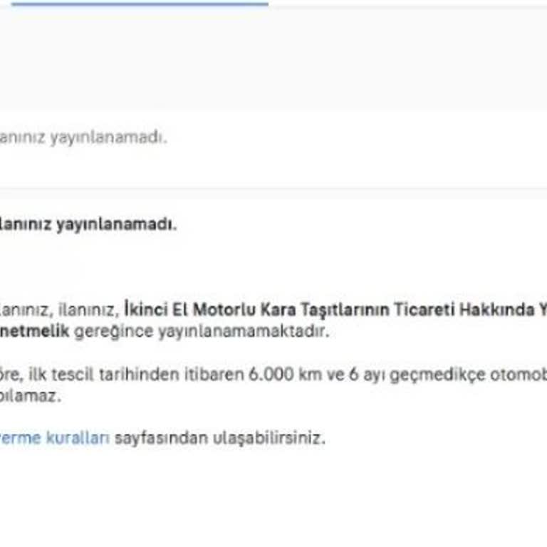 Aynı Durumda Olan İlanlar Yayında, Benimki Keyfi Olarak Kaldırıldı!