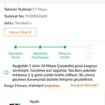Kayıp Ürünümün Teslim Edilmemesi Ve İade Sorunu