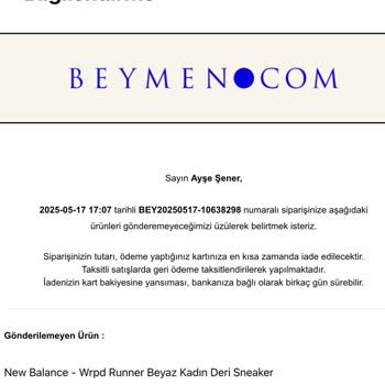 Beymen.com’da Stok Yok Gerekçesiyle Sipariş İptali Ve Kupon Kaybı