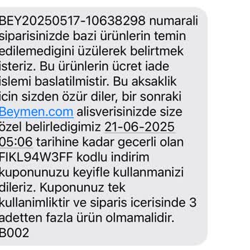 Beymen.com’da Stok Yok Gerekçesiyle Sipariş İptali Ve Kupon Kaybı