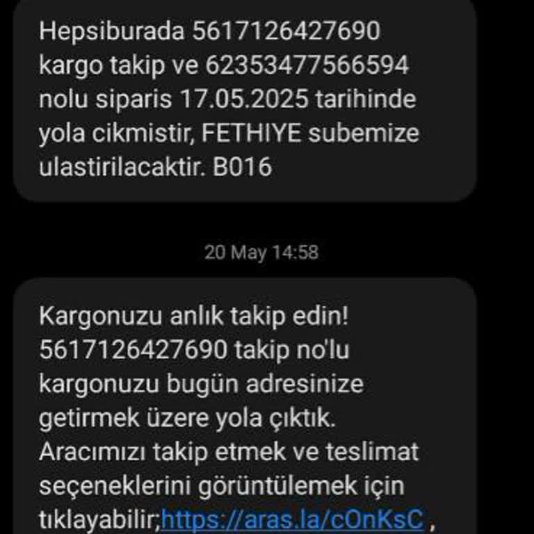 Aras Kargo Teslimat Gecikmesi