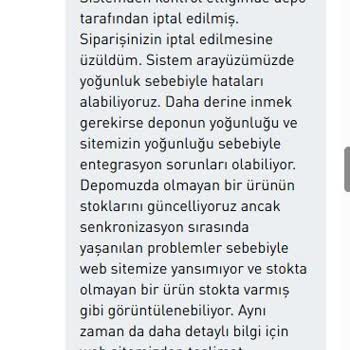 Stokta Olmayan Ürün Satışı Ve Geciken İade Süreci Mağduriyeti