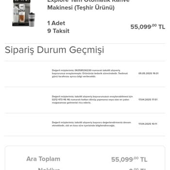 Evkur'dan Alınan Kahve Makinesi Bir Ay Geçmesine Rağmen Teslim Edilmedi