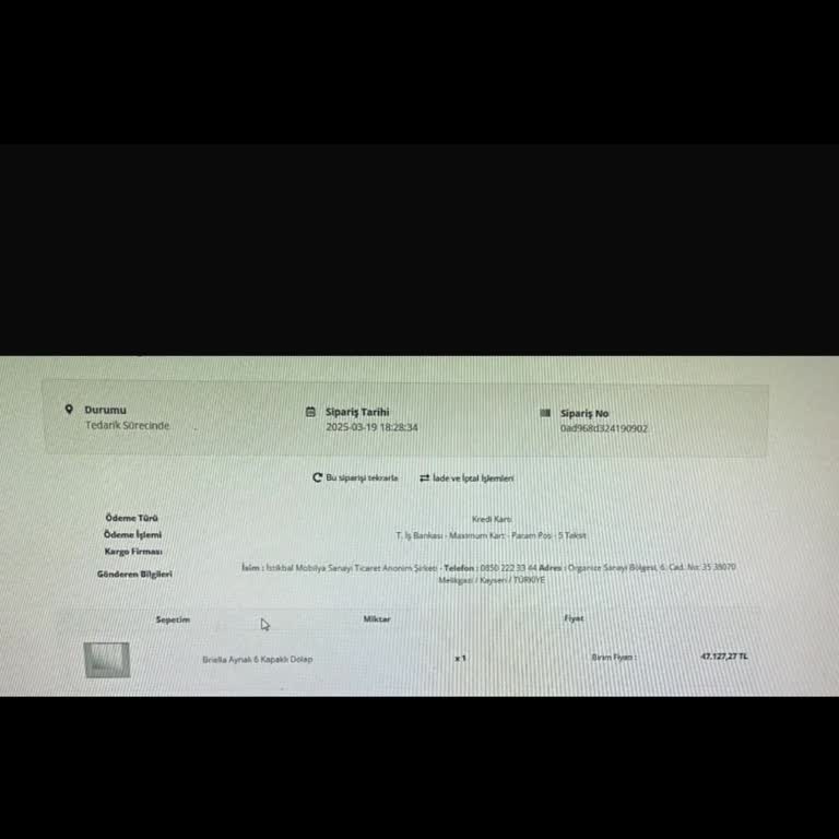 Teslim Edilmeyen Gardırop Ve Yetersiz Müşteri Hizmetleri Nedeniyle Yaşanan Mağduriyet