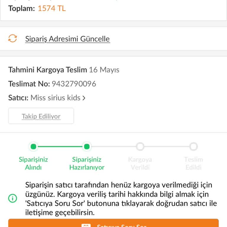 Siparişim Günlerdir Kargoya Verilmedi, Satıcı Ve Trendyol İlgisiz Kaldı