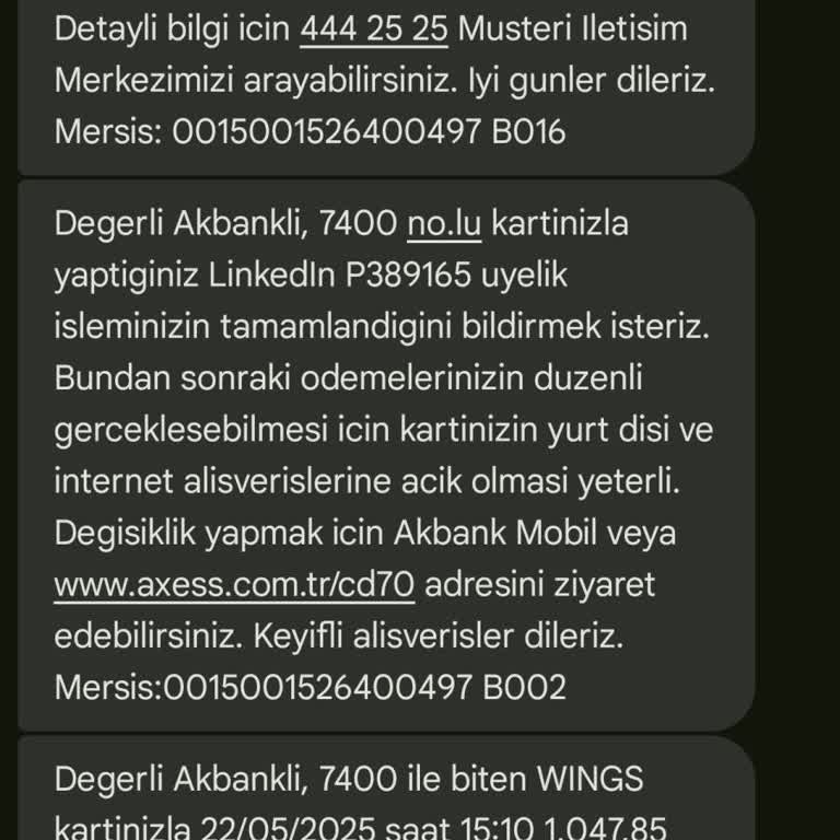 Akbank Kredi Kartından Onaysız Yüksek Tutar Çekimi Şoku