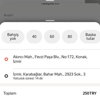 Yandex Go'da Aynı Mesafe İçin Farklı Ücretlendirme Sorunu
