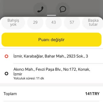 Yandex Go'da Aynı Mesafe İçin Farklı Ücretlendirme Sorunu