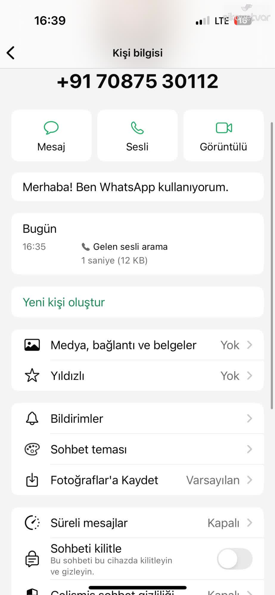 WhatsApp Hindistan Numarasından Gelen Çağrı Sonrası Gizlilik Endişesi ...