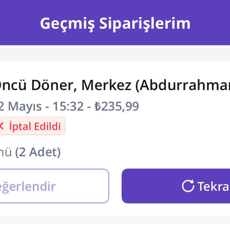 GetirYemek Siparişim İptal Edildi Ücret İadesi Yapılmadı