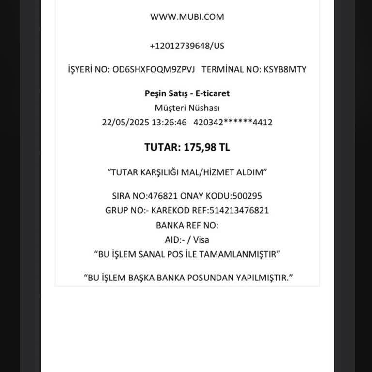 Mubi Üyelik İndirimi Bitince Yüksek Ücret Çekildi