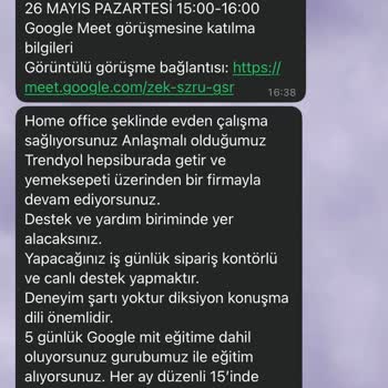 Evden Çalışma Başvurusu Sonrası Bilgilerim İzinsiz Kullanıldı