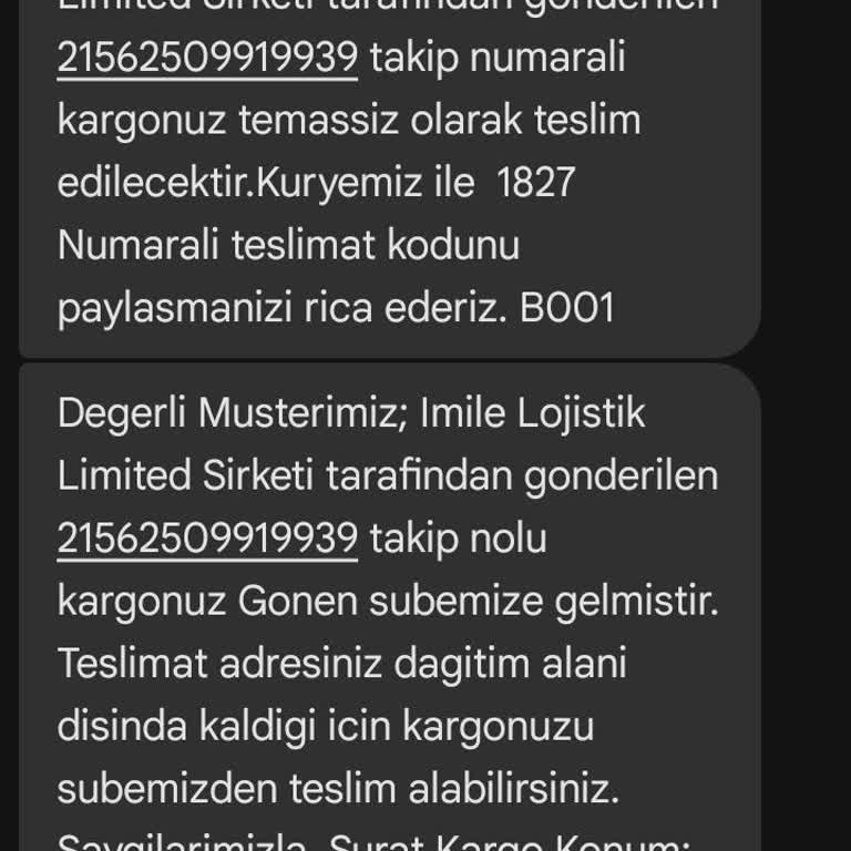 Ev Adresim Köy Statüsüne Sokularak Teslimat Yapılmadı