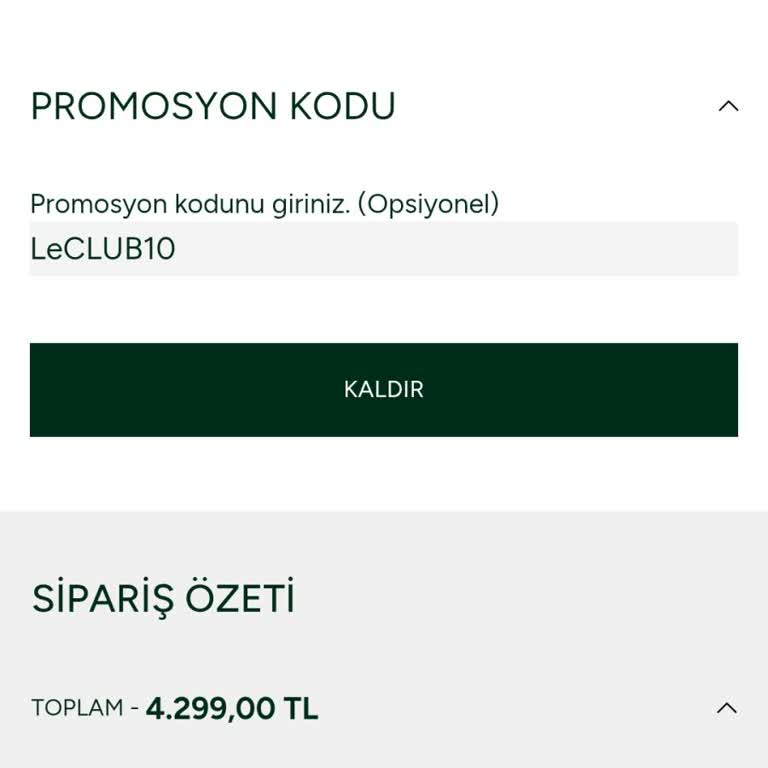İlk Alışveriş İndirimi Uygulanmıyor