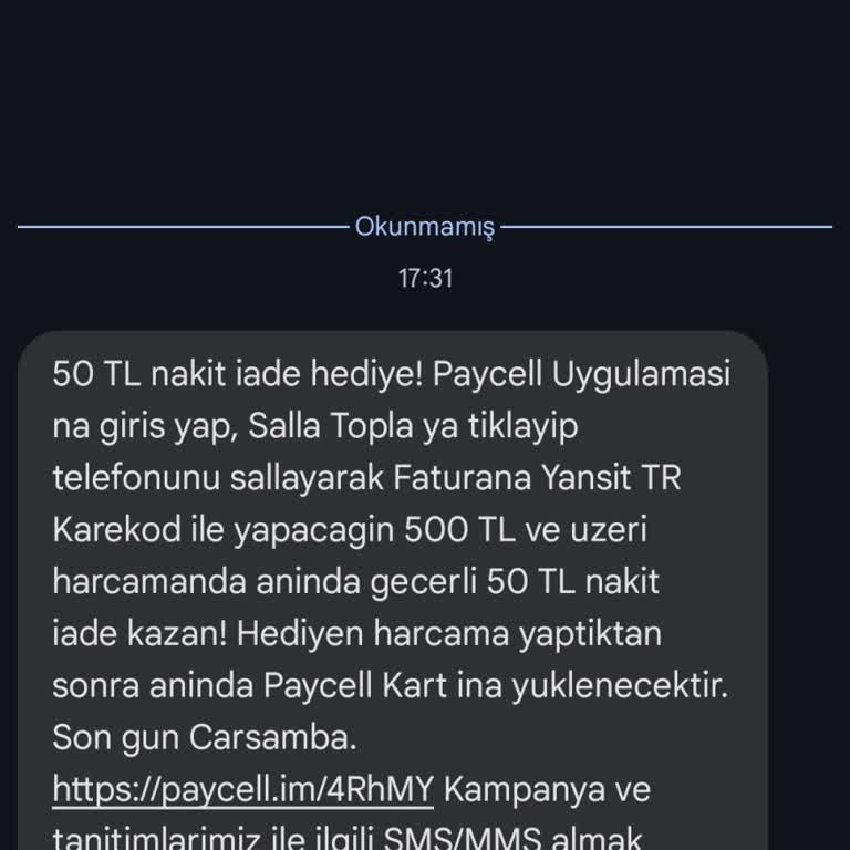 Paycell Salla Topla Kampanyasında Sürpriz Hediye Önceden Mesajla Geliyor