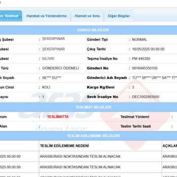 Aras Kargo Teslimat Sorunu Ve Bilgilendirme Eksikliği