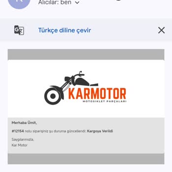 Kar Motor’dan Aldığım Yedek Parça Siparişi Hayal Kırıklığına Uğrattı
