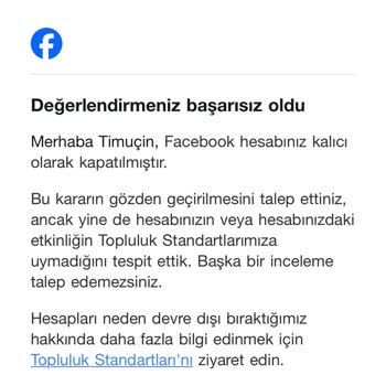 Facebook Hesabım Sebepsiz Yere Kalıcı Olarak Kapatıldı, Muhatap Bulamıyorum
