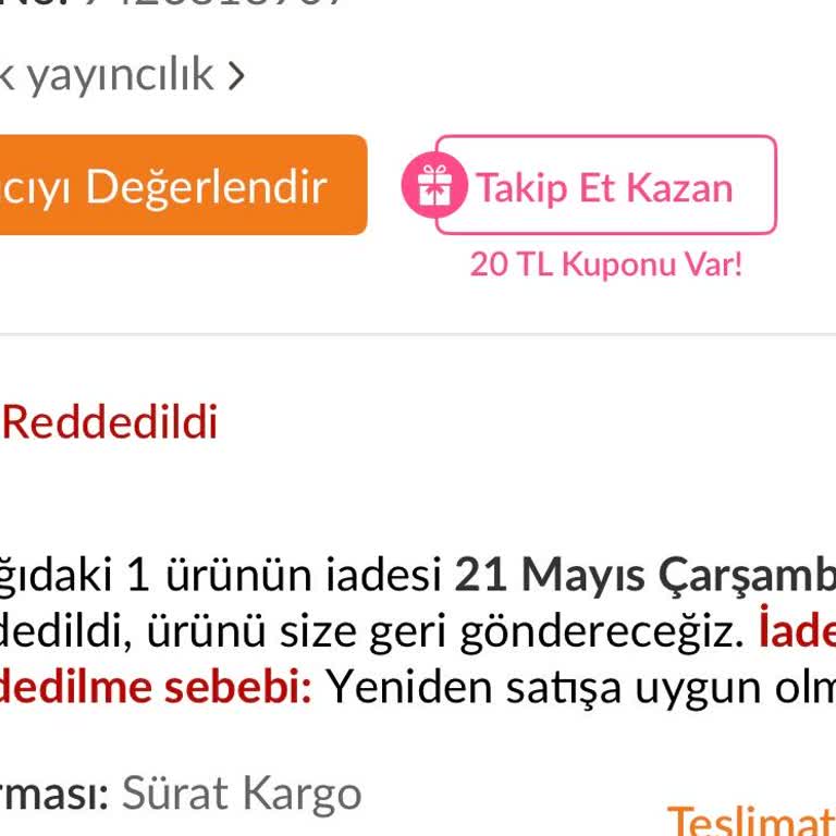 Kitap İadesi Haksız Gerekçeyle Reddedildi, Cayma Hakkım Engellendi