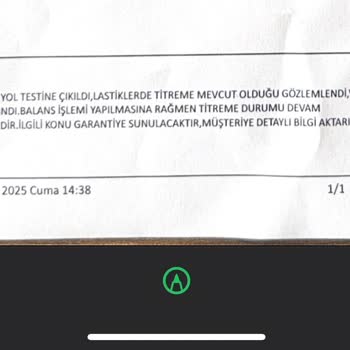 Yeni Araçta Direksiyon Titremesi Ve Yetersiz Servis İlgisi Mağduriyeti