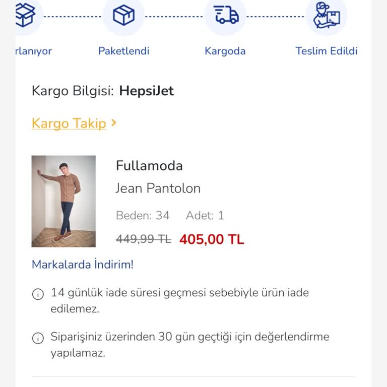 Yanlış Yönlendirme Nedeniyle İade Süresi Doldu, Ürün Alınmıyor