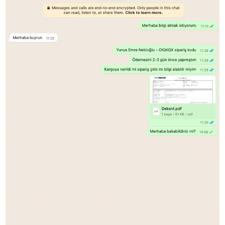 Sipariş Verdiğim Motosiklet Parçası Teslim Edilmedi