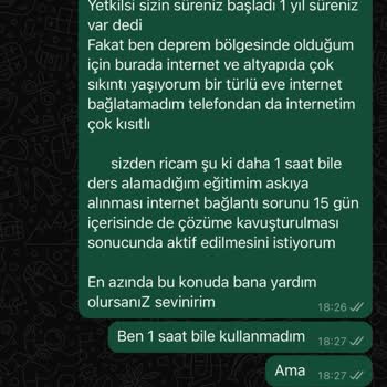 Deprem Bölgesinde İnternet Sorunu Nedeniyle Eğitimime Erişemiyorum, Destek Alamıyorum