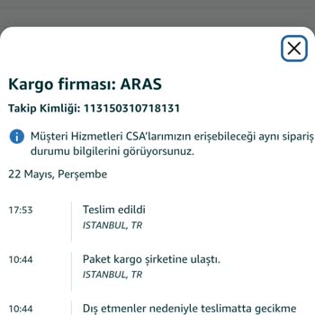 Aras Kargo Teslim Edilmediği Halde Teslim Edildi Gösterilen Kargom Kayboldu