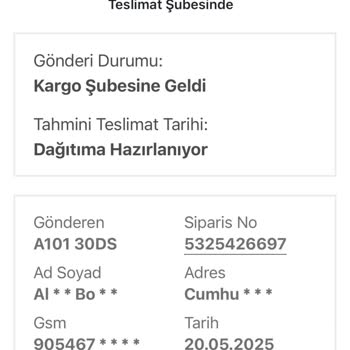 Siparişim Günlerdir Teslim Edilmedi Ve Kargo Takibi Anlamsız