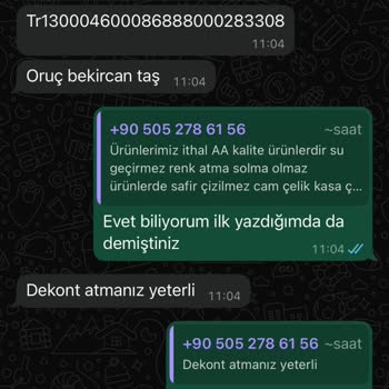 Sipariş Edilen Saat İle Gelen Ürün Farklı