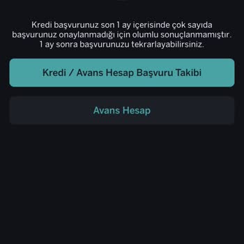 Garanti Avans Hesabı Limit Artışı Talebim Onaylanmıyor
