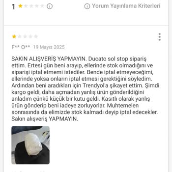 Stokta Olmayan Ürün İçin Israrla İptal Ve Yanlış Kargo Sorunu