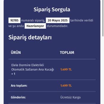 Bebeklegel.com Sipariş Sonrası Engellendim, Param İade Edilmedi!