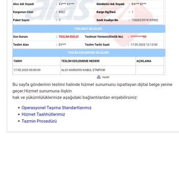 Aras Kargo Kuryesi Kargomu Teslim Etmeden Teslim Edildi Olarak İşaretledi