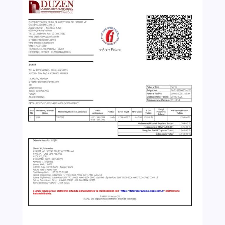 Düzen Laboratuvarı'nda Kaybolan Kan Sonucu Ve Ücret İade Talebi