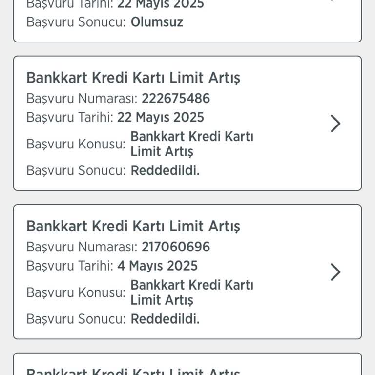 Kredi Kartı Limit Artışı Sürekli Reddediliyor