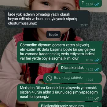 İade Ve Değişim Taleplerime Cevap Verilmiyor