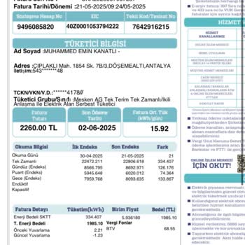 Aynı Ayda Farklı Tutarlarla İki Fatura Şoku