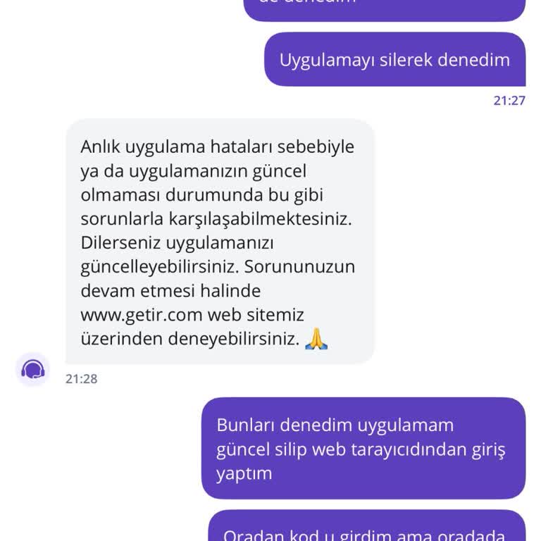 Getir Yemek Kampanya Sorunu Ve Yetersiz Müşteri Hizmeti