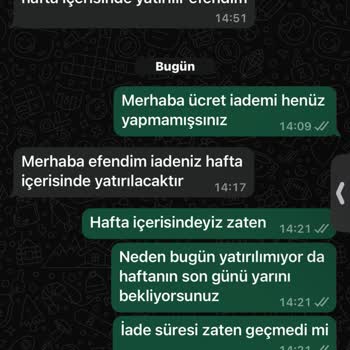 İade Sürecinde Gecikme Ve Oyalama