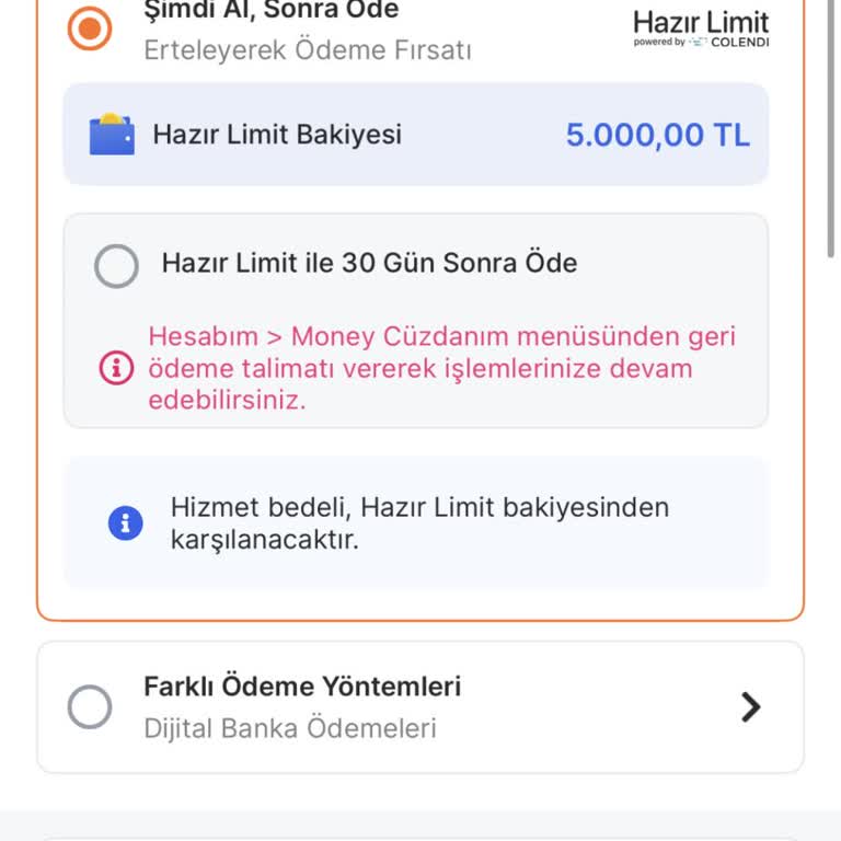 Hazır Limit Borcu Ödememe Rağmen Kullanamıyorum